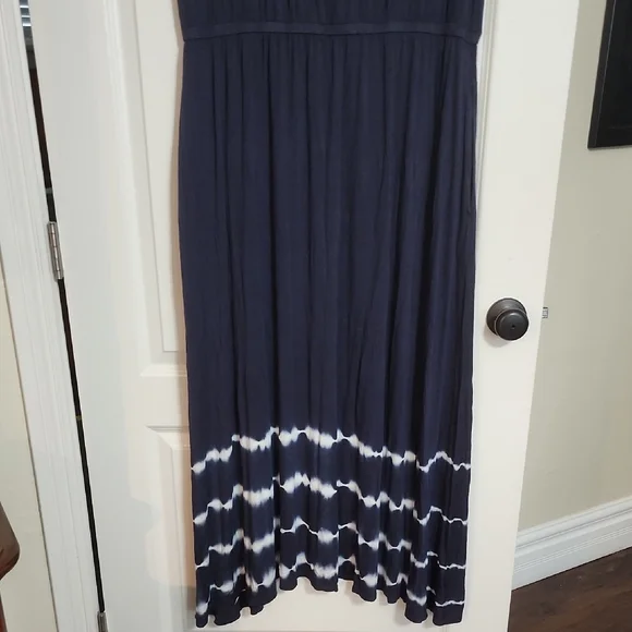 Lane Bryant Navy Blue Tie-Dye Maxi Dress NWT - Picture 4 of 6
